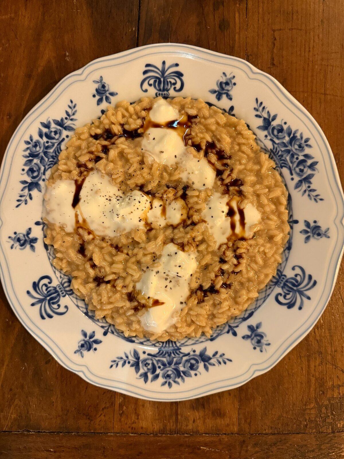 Risotto de la Zabariona con saba y Squacquerone
