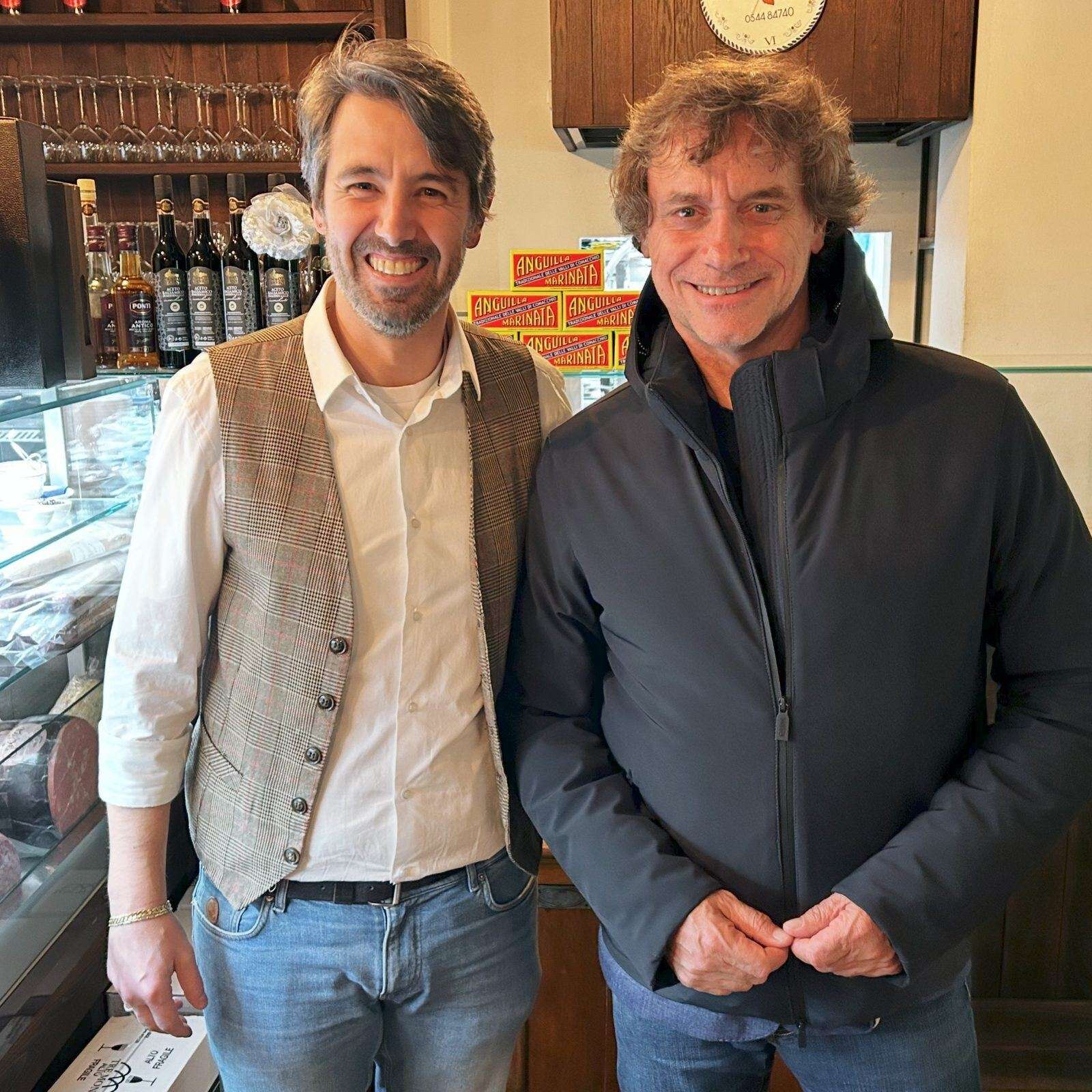Alberto Angela en la Osteria dalla Zabariona