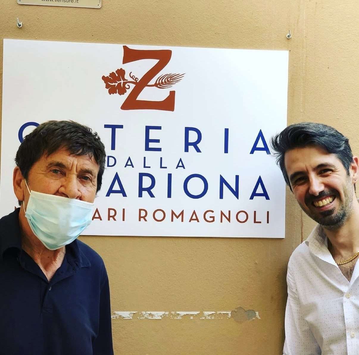 Gianni Morandi en la Osteria dalla Zabariona